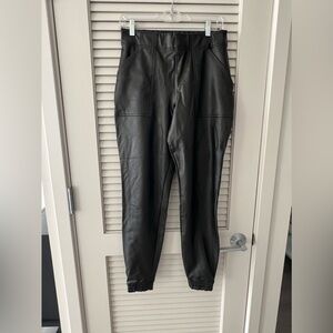 Spanx Faux leather joggers size M